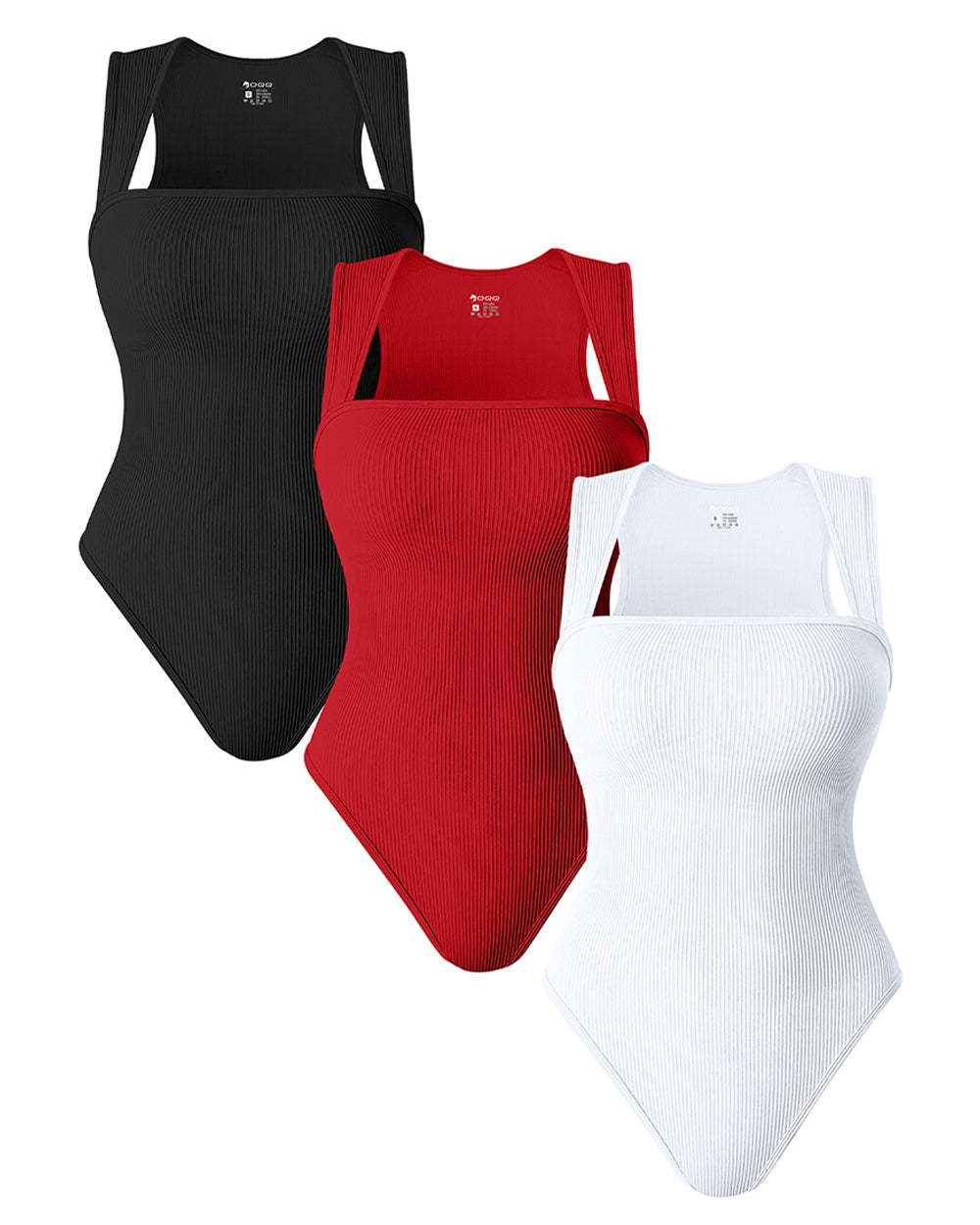 Square Neck Sleeveless Bodysuits