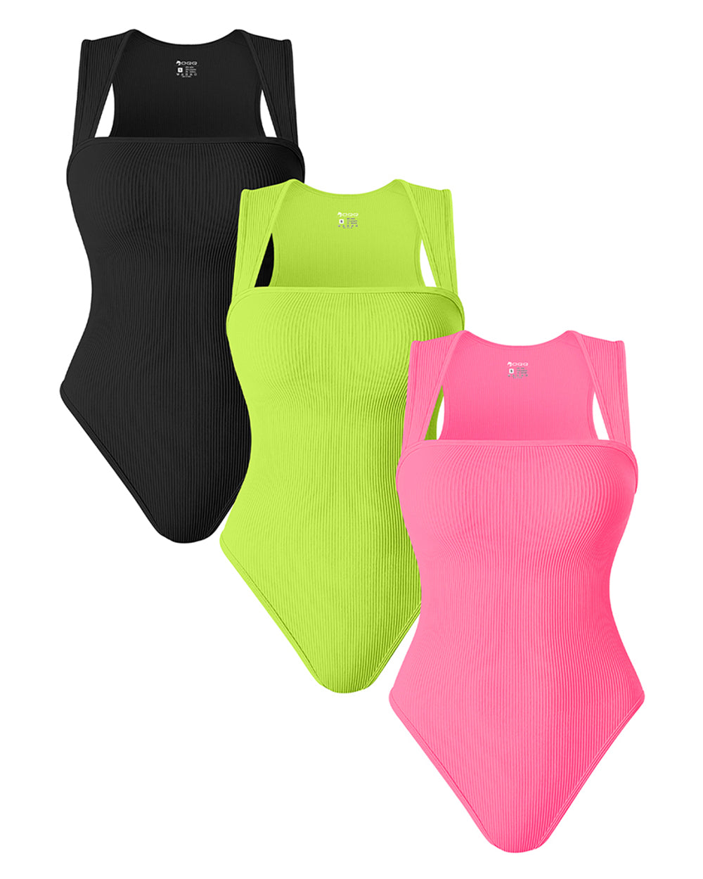 Square Neck Sleeveless Bodysuits