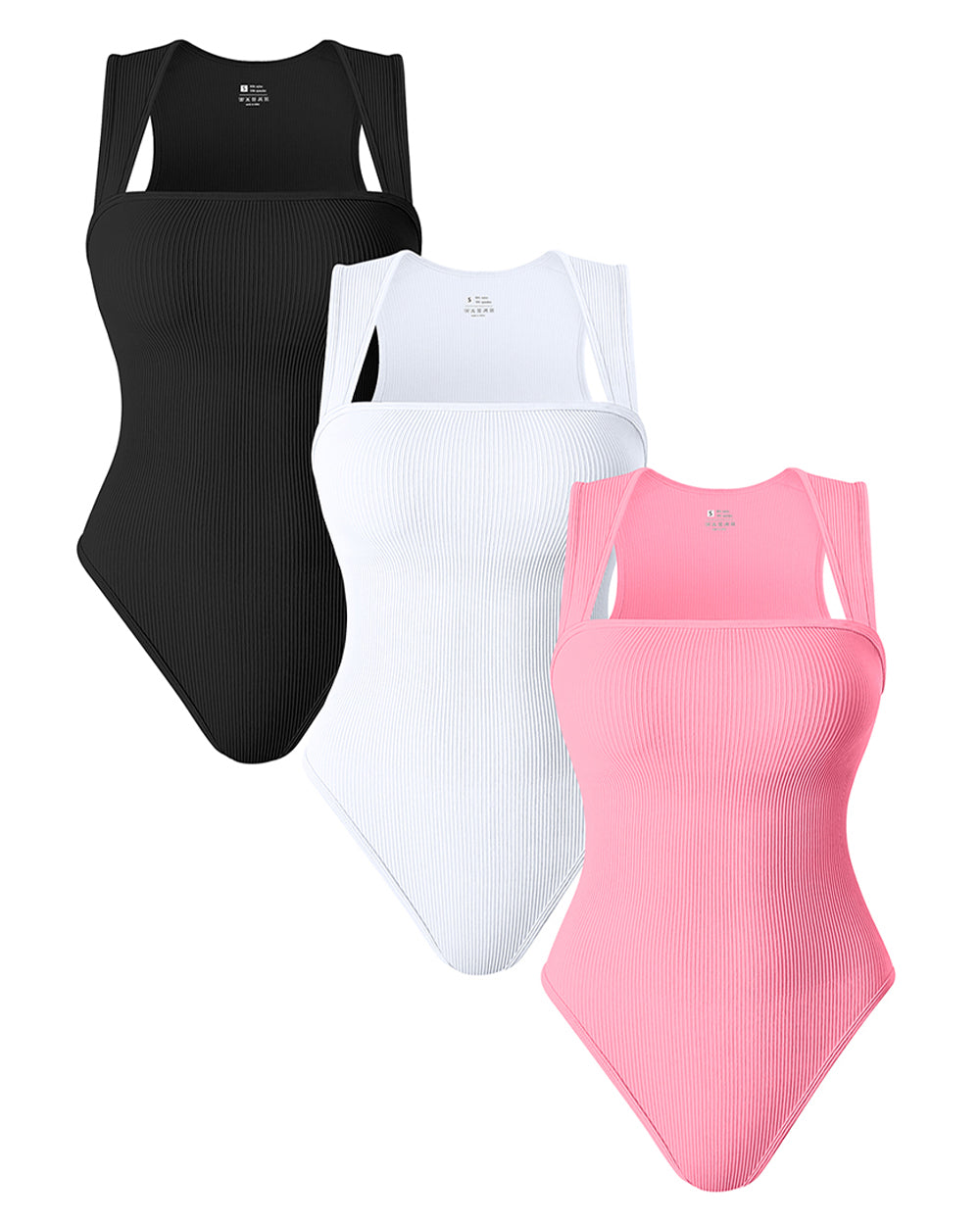 Square Neck Sleeveless Bodysuits